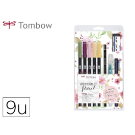 Tombow Set Watercoloring Floral 9 Piezas Rotuladores Doble Punta Tinta Base Agua Precio: 32.88999978. SKU: B1K6XW8DBB