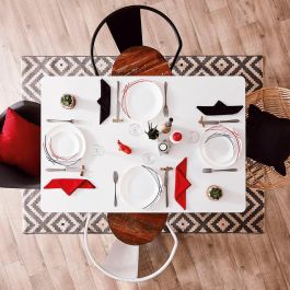 Arcopal Plato Postre Domitille Rojo Vidrio Templado 18 cm (12 Unidades)