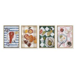 Cuadro Mediterraneo DKD Home Decor Multicolor 2.5 x 70 x 50 cm (4 Unidades) Precio: 193.79000025. SKU: B12LZVRZQY