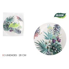 Set de 3 platos de cartón Red.Tropic 28 cm - Algon (24 Unidades) Precio: 16.50000044. SKU: B12PXFHSZE