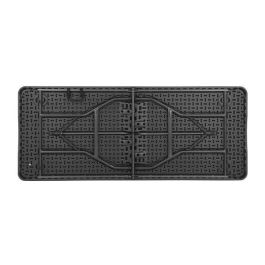 Mesa plegable para 8 personas 180x74x73,5 cm - Acero y polietileno de alta densidad, imitación resina tejida - Negro