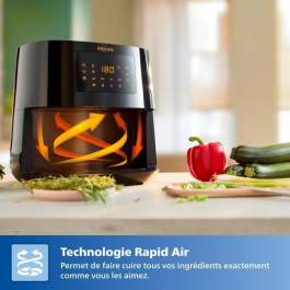 Philips Airfryer XL HD9270/70 Freidora sin aceite 3000, 1.2 kg, Tecnología Air Rapid, 7 programas, Negra