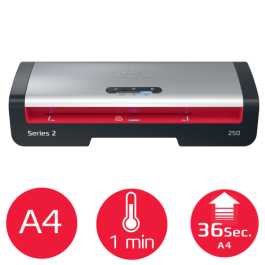 GBC 250 Plastificadora de Oficina DIN A4 Apagado Automático 2 Rodillos Hasta 125 Micras Calentamiento Rápido 1 Minuto