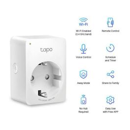 TP-Link Enchufe Inteligente Wi-Fi Bluetooth 4.2 P100 Control Remoto App Android iOS 2990W 13A