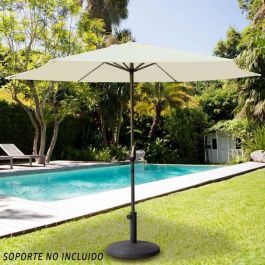 Parasol terraza 270 cm con chimenea y mástil de aluminio 3,8 cm color crema Parasol terraza 270 cm con chimenea y mástil de aluminio 3,8 cm color crema