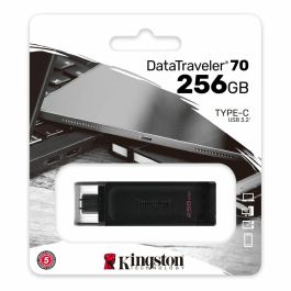 KINGSTON DT70/256GB Pendrive 256GB USB-C 3.2 Gen 1 Negro 200MB/s Precio: 25.4999998. SKU: S55174064
