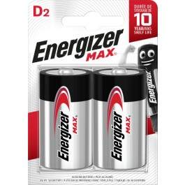 Energizer MAX Batería Alcalina D de un solo uso, 2 piezas, 1.5V, E301533400 Precio: 11.58999952. SKU: S3712412