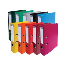 Archivador De Palanca Exacompta Carton Forrado Pvc Din A4 Colores Surtidos Lomo 70 mm Con Compresor 10 unidades