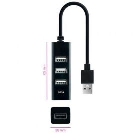 Hub USB NANOCABLE 10.16.4404 Negro (1 unidad)