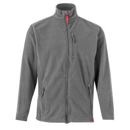 Velilla 201502 Chaqueta Polar de Microfibra con Cremallera y 5 Bolsillos Gris Oscuro Tallas S-3XL para Industria y Logística