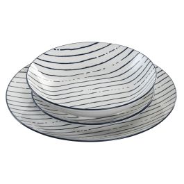 DKD Home Decor Vajilla Mediterraneo Azul 18 Piezas Porcelana Apto Microondas Lavavajillas Precio: 93.58999947. SKU: B17APR76DF