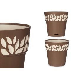 Stefanplast Maceta Plástico Cloe Marrón 20 cm con Reserva de Agua (12 Unidades) Precio: 34.50000037. SKU: S3610121