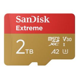 Sandisk Tarjeta MicroSDXC Extreme 2 TB UHS-I Clase 10 U3 V30 A2 Velocidad de Lectura 240 MB/s y Escritura 140 MB/s Precio: 323.50000012. SKU: B1JRAQNFYQ