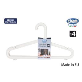 Set de 4 perchas de plástico blanco Meng - Inde (12 Cajas) Precio: 14.49999991. SKU: B1DG4W5JJM