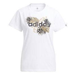 Camiseta de Manga Corta Mujer Adidas H57399 Blanco (XS)