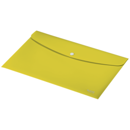Leitz 46780015 Sobres Polipropileno Opaco A4 con Broche Boton Recycle Amarillo Capacidad 60 Hojas