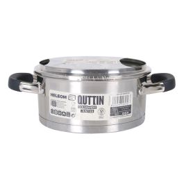 Quttin Cacerola de Acero Inoxidable 18 cm 1.7L con Tapa (6 Unidades)