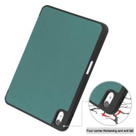 CoreParts Funda TPU Tri-fold para Apple iPad 10ª Gen 10.9-inch (2022) con Soporte S Pen y Función Auto Encendido Verde Oscuro