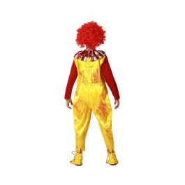 Disfraz Payaso Infantil Amarillo con Mono y Cuello Rojo para Niños de 10-12 Años Halloween Carnaval
