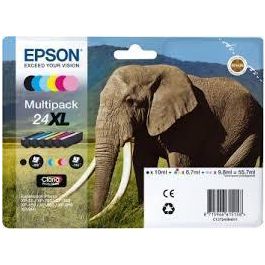 Epson 24XL Multipack 6 Tinta Bk-C-M-Y-C Claria Photo HD Ink Expression Photo XP-950 Negra/Cian/Magenta/Amarillo Precio: 118.68999989. SKU: S8405404
