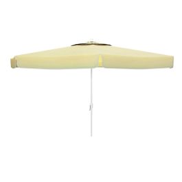 Marbueno Sombrilla Aluminio 8 Barillas D270 cm Polyester Blanca Jardin, Piscina y Terraza 10182