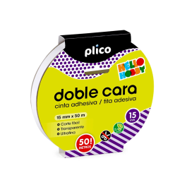 Plico Cinta Adhesiva Doble Cara Transparente 50 mt x 15 mm para Manualidades y Scrapbooking Precio: 8.49999953. SKU: B1AWYT3792