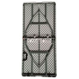 Mesa plegable de 150 cm para 6 personas, tubos de acero con recubrimiento en polvo, resistente a la intemperie, uso interior y exterior, soporta 110 kg Mesa plegable de 150 cm para 6 personas, tubos de acero con recubrimiento en polvo, resistente a la intemperie, uso interior y exterior, soporta 110 kg