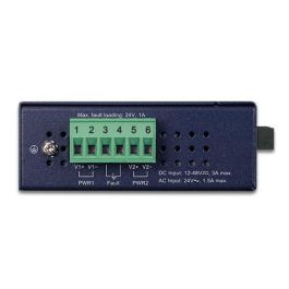 Planet 1000BASE-LX to 10/100/1000BASE-T 802.3at PoE+ Industrial Media Converter (SC,SM) -20km