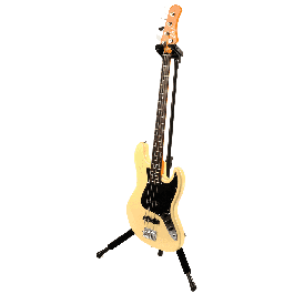 Quiklok Soporte Guitarra Universal Plegable con Cierre Automático Negro para Suelo de Acero - Altura Regulable 690-1030mm