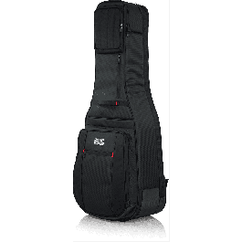 Gator Gigbag Pro Go para Guitarra Acústica y Eléctrica - Funda Acolchada de Nailon Negro