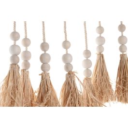 DKD Home Decor Decoracion Colgante Boho Fibra de Maiz Natural 2 x 52 x 31 cm (4 Unidades)