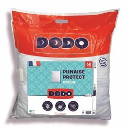 Almohada mediana DODO 60x60 cm - Protección antiinsectos y antiácaros - 550 gr - Blanco - Hecho en Francia