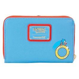 Loungefly Cartera Sonic the Hedgehog de Piel Vegana con Cremallera y Detalles Impresos 15x10cm