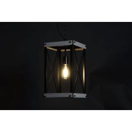 DKD Home Decor Lámpara de Techo Alpino Marrón Negro Metal E27 25x25x43 cm para Salón Comedor Dormitorio