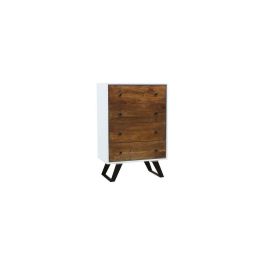 Cajonera Moderno DKD Home Decor Blanco Marron Oscuro 40 x 105 x 70 cm Precio: 437.69000033. SKU: S3044261