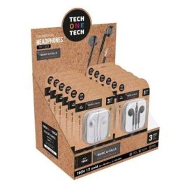 Expositor de Auriculares Tech One Tech EarTECH TEC1003 / con Micrófono/ Jack 3.5/ Incluye 6 Auriculares Blancos y 6 Auriculares Negros Precio: 46.69000017. SKU: B1JNT2VWY7