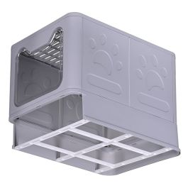 Arenero para Gatos Diamentiq Yoko Blanco Gris Plástico