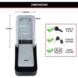 MASTER LOCK Caja de llaves segura certificada - Formato XL - Caja fuerte de llaves - Seguridad profesional