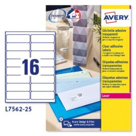 Paquete 25 Hojas Etiquetas Transparentes Quickpeel-Impresoras Láser-99,1X33,9 Mm Avery L7562-25 Precio: 48.50000045. SKU: B19J9T8GMJ