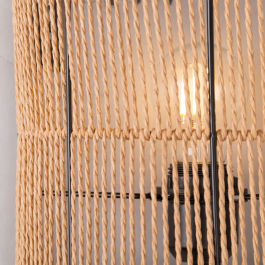 Aplique de Pared Mirpur Khas, Estilo Natural y Mediterráneo, Madera, E27, SKD-W1025