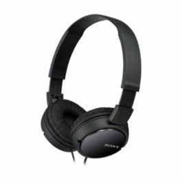 Sony MDR-ZX110B Auriculares de Diadema Plegables Jack 3.5 Negros, Sonido Dinámico 30mm, Almohadillas Acolchadas, Cerrados