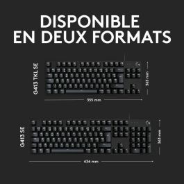 Logitech G - El teclado de juego mecánico G413 es grande - Aluminio negro