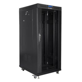 Lanberg FF01-8037-12BL Armario Rack 19 Pulgadas 37U 800x1000 mm, Negro, 800 kg, IP20, con Ruedas