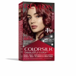Revlon ColorSilk Tinte de Pelo #66 Rojo Cereza Sin Amoniaco, Color Natural, Brillante y Uniforme, Cubre de Raíz a Puntas, 1 u