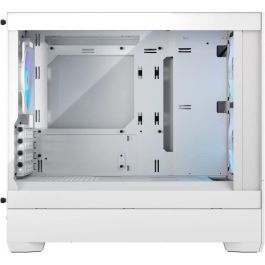Fractal Design FD-C-POR1M-01 Pop Mini Air Caja de PC Blanca Micro ATX, Mini-ITX, con Ventana Lateral, Control RGB, 2x120mm Frontales