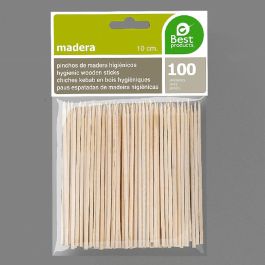 Best Products Pinchos de Madera Higiénicos 100 x 2 mm Blister 100 uds
