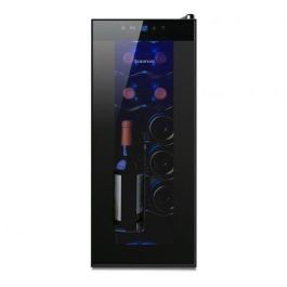 VINOTECA TAURUS PTWC-12 - 12 BOTELLAS - 65W - 8-18ºC - PUERTA CRISTAL - ILUMINACIÓN AZUL INTERIOR