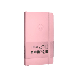 Antartik Cuaderno A6 Tapa Blanda Cuadriculado Rosa Pastel 100 Hojas 80gr Fsc