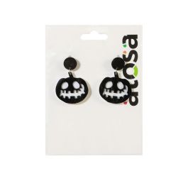 Pendientes de Calabaza Negra Halloween – Accesorio de Disfraz Gótico para Fiestas Temáticas o Eventos Nocturnos