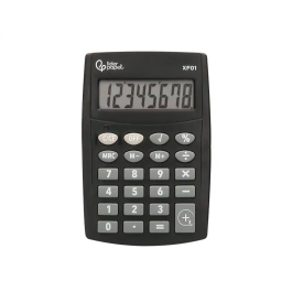 Liderpapel Calculadora de Bolsillo xf01 8 Dígitos Pilas Color Negro 99x64x9 mm
